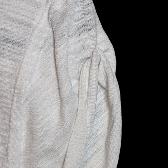 We the Free Oversized Cap Sleeve V-Neck High Low White Tee Size Small - Picture 4 of 7